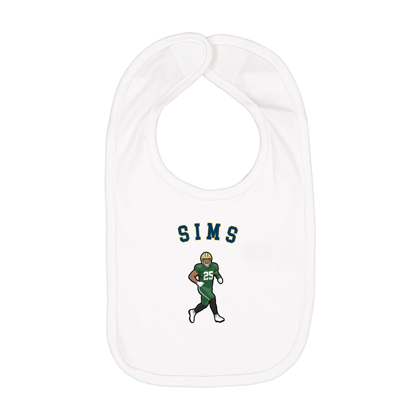 Infant Bib — Shirsey Arch in White