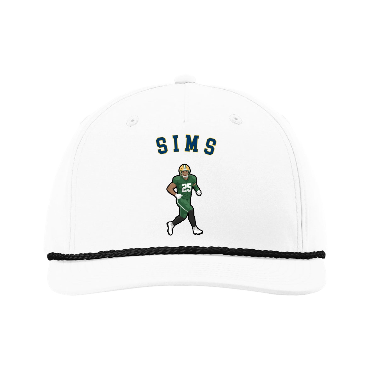 Five-Panel Classic Rope Cap — Shirsey Arch in White