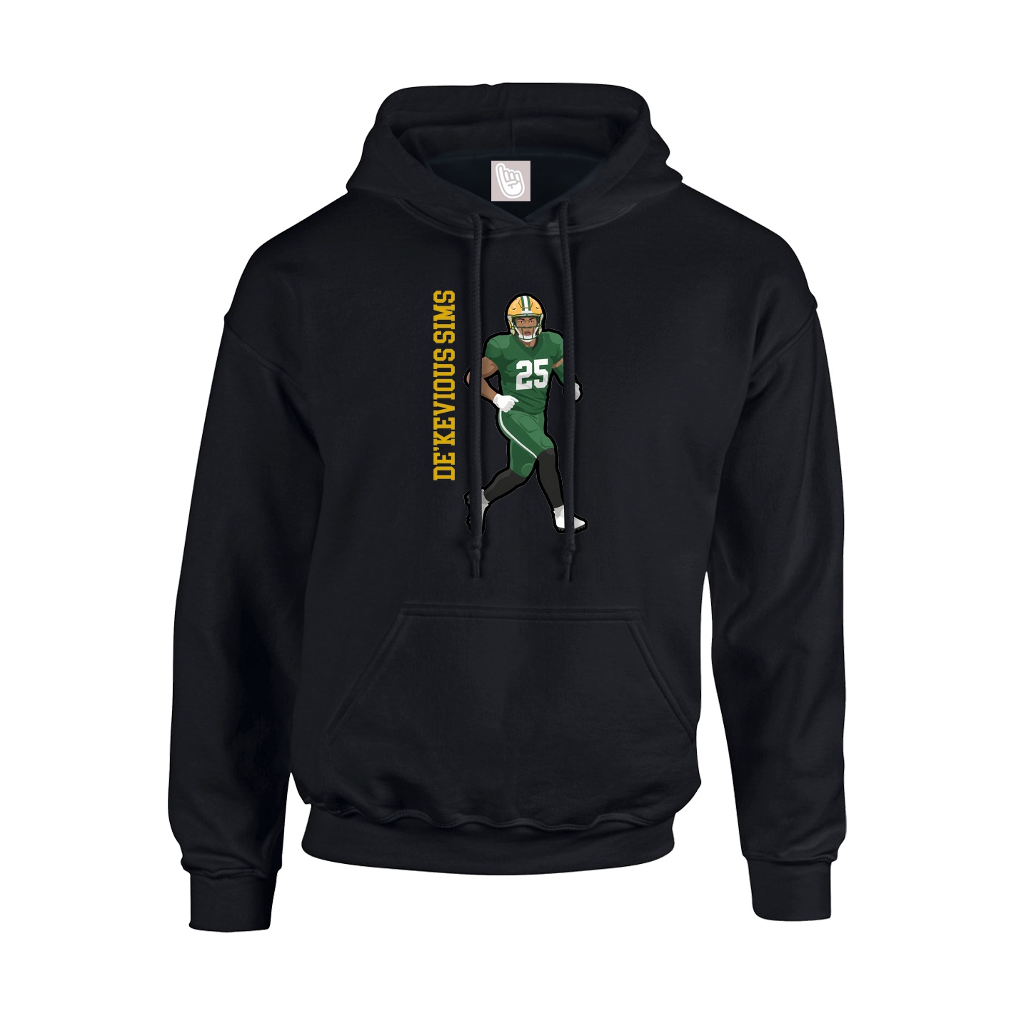 Youth Hoodie — Name Vertical in Black