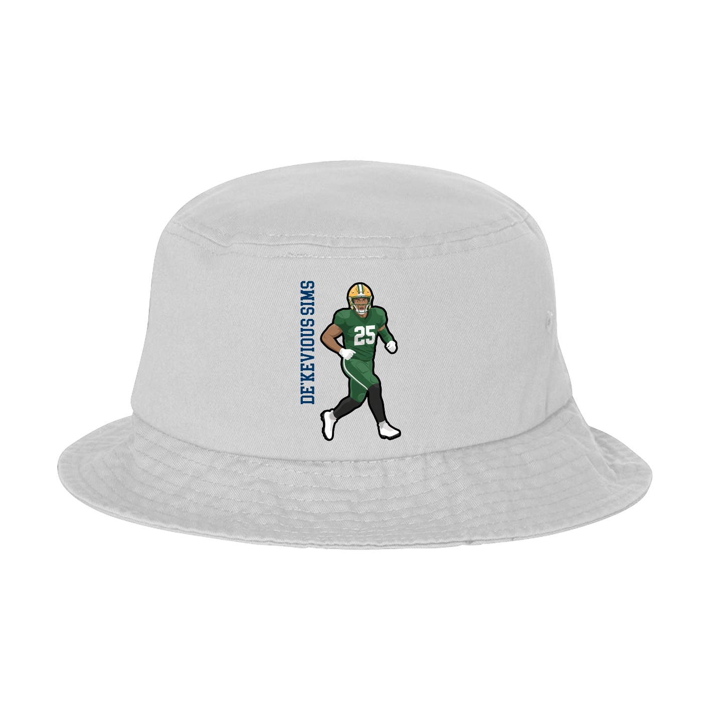 Bucket Cap — Name Vertical in White