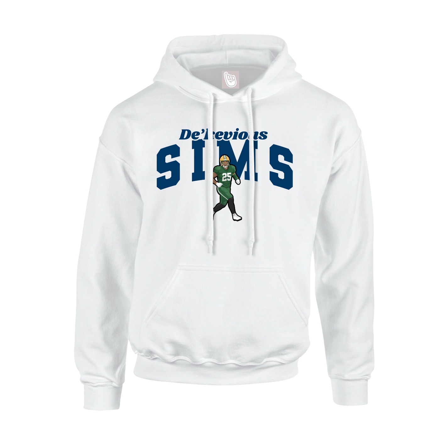 Youth Hoodie — Signature Arch in White