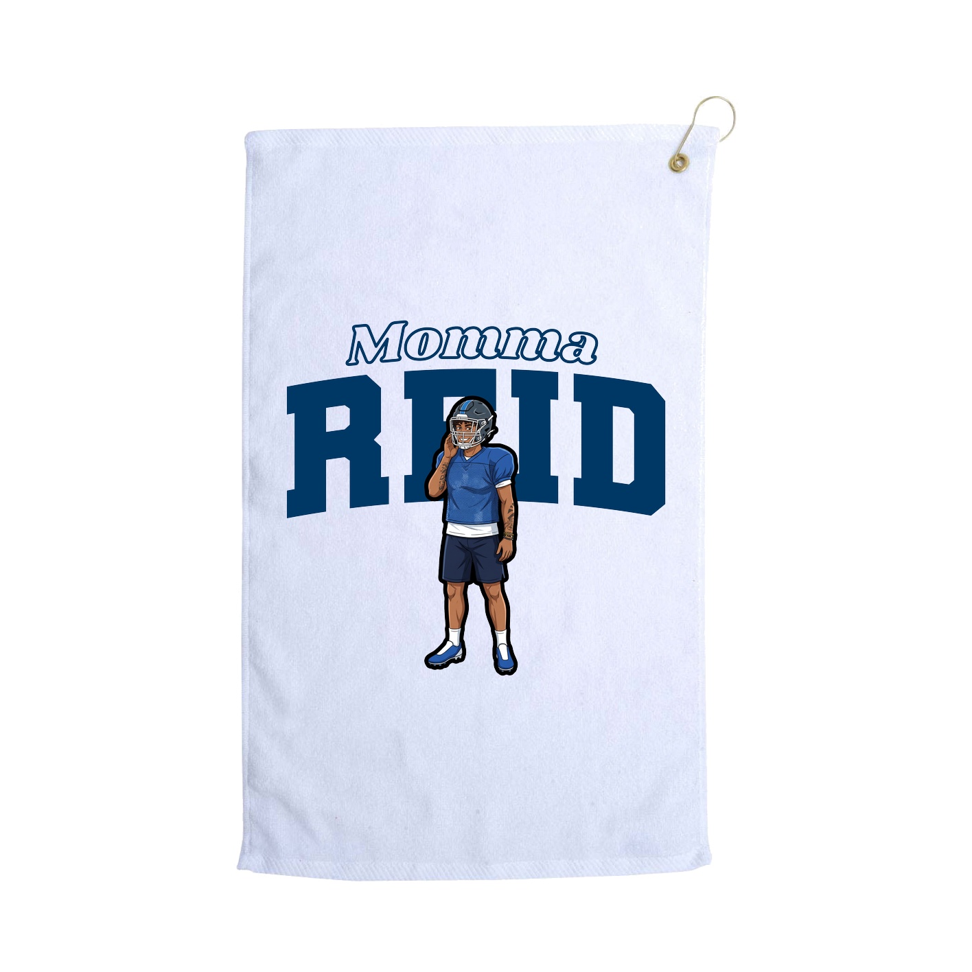 Golf Towel — Mothers Day Block in White