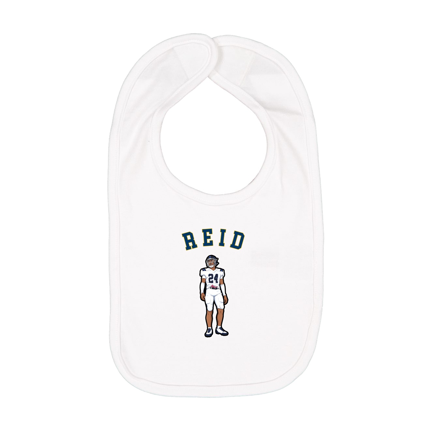 Infant Bib — Shirsey Arch in White