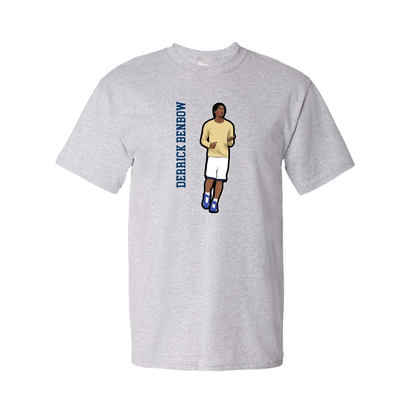 Youth Tee — Name Vertical in Grey