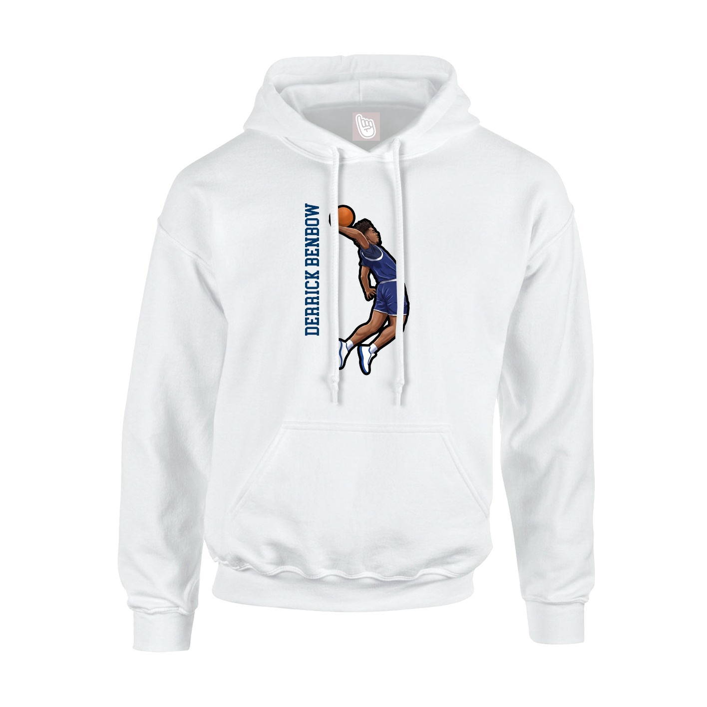 Hoodie — Name Vertical in White