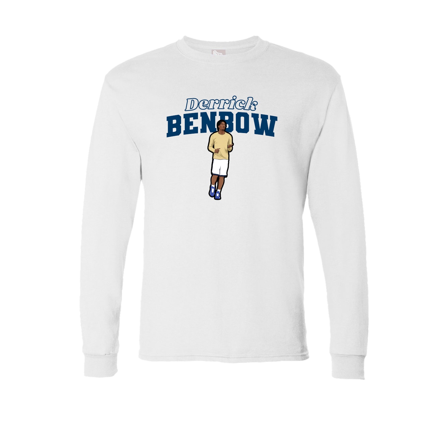 Long Sleeve Tee — Name Arch in White