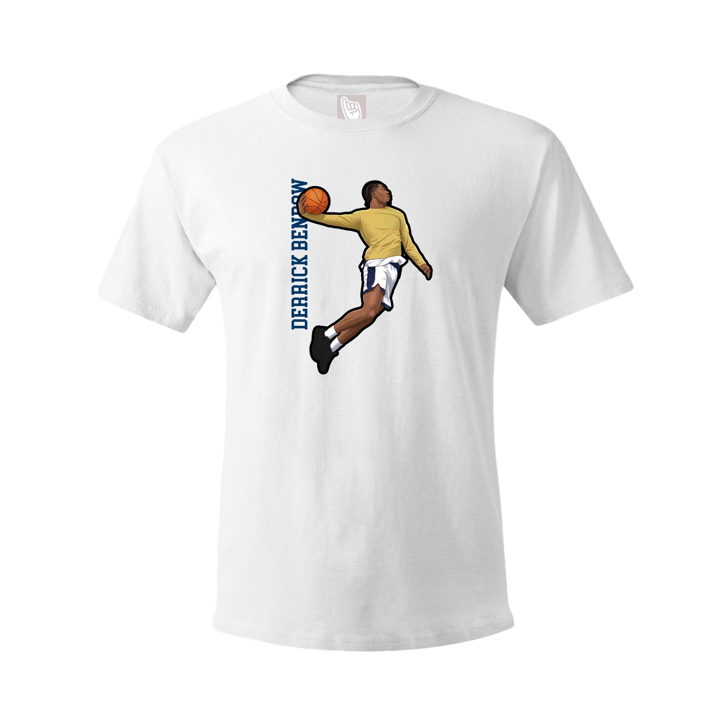 Youth Tee — Name Vertical in White