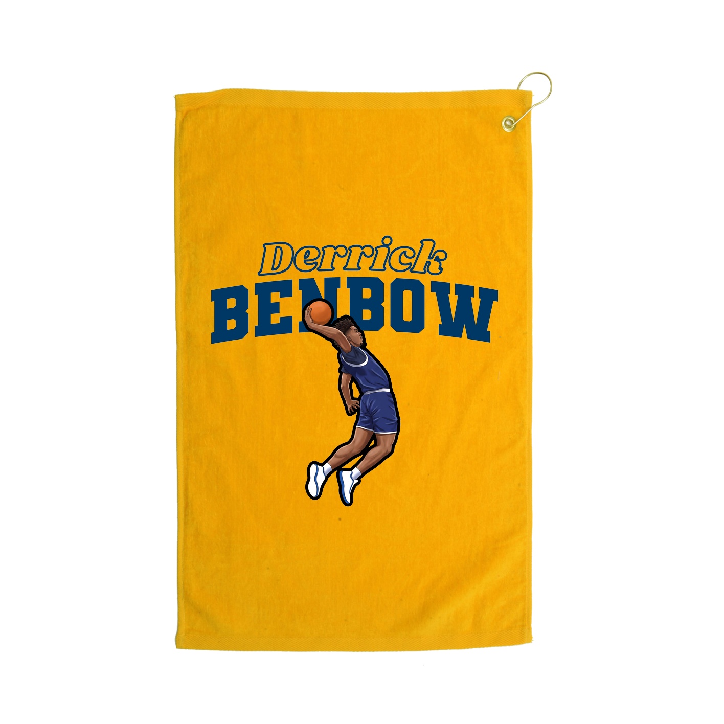Golf Towel — Name Arch in Gold