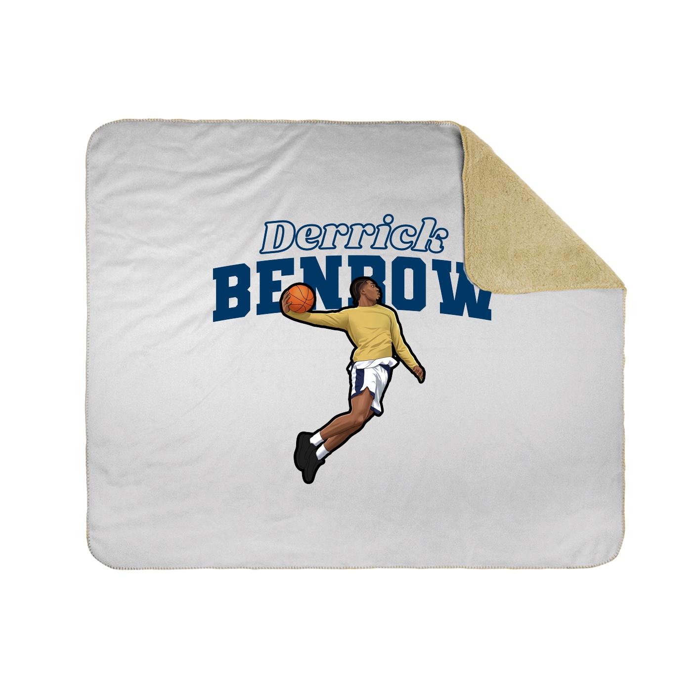 Throw Blanket — Name Arch in White