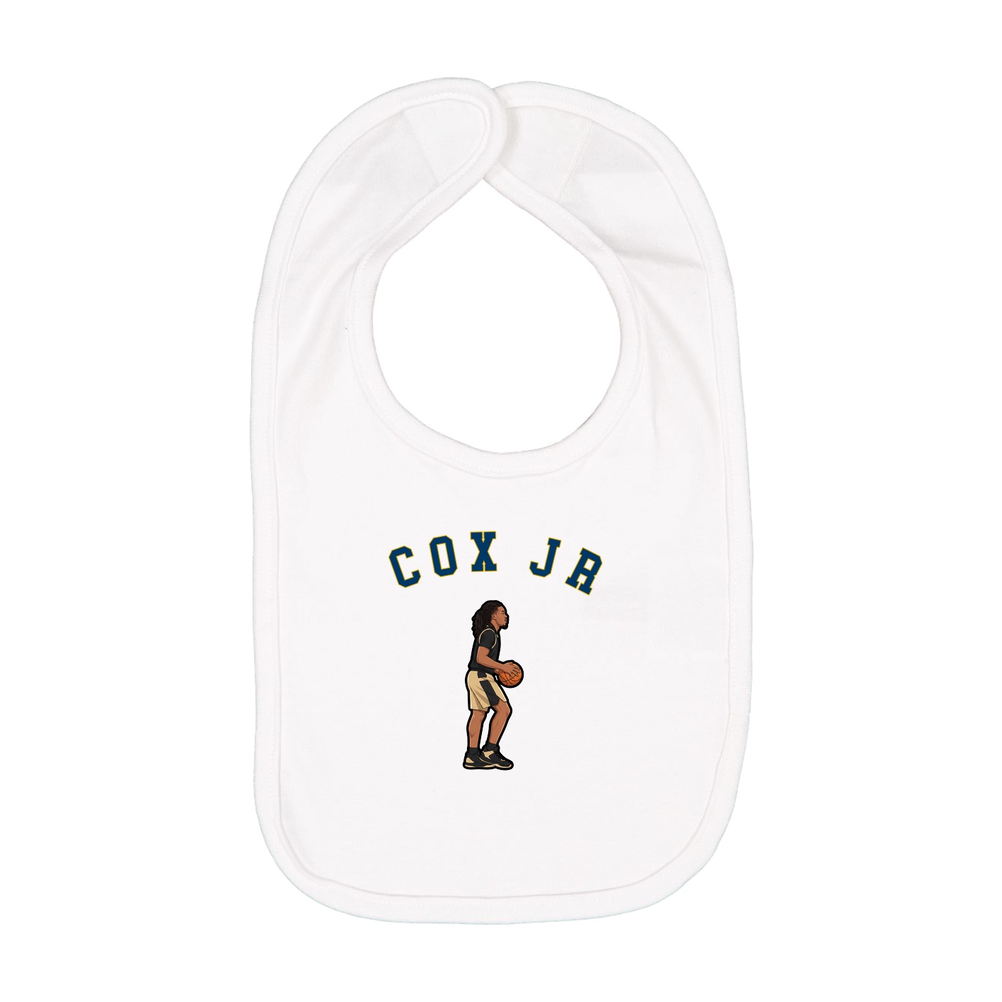 Infant Bib — Shirsey Arch in White
