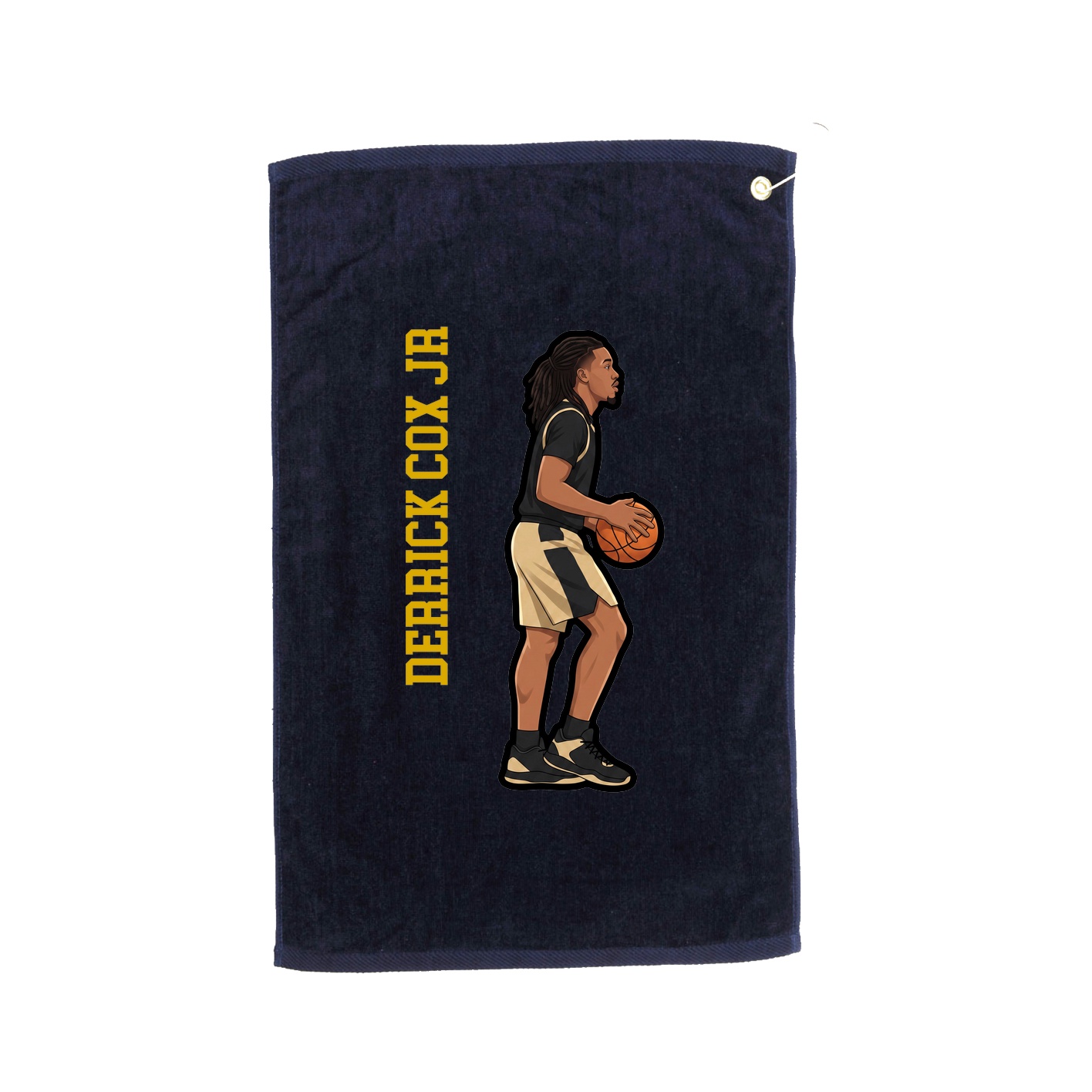 Golf Towel — Name Vertical in Navy