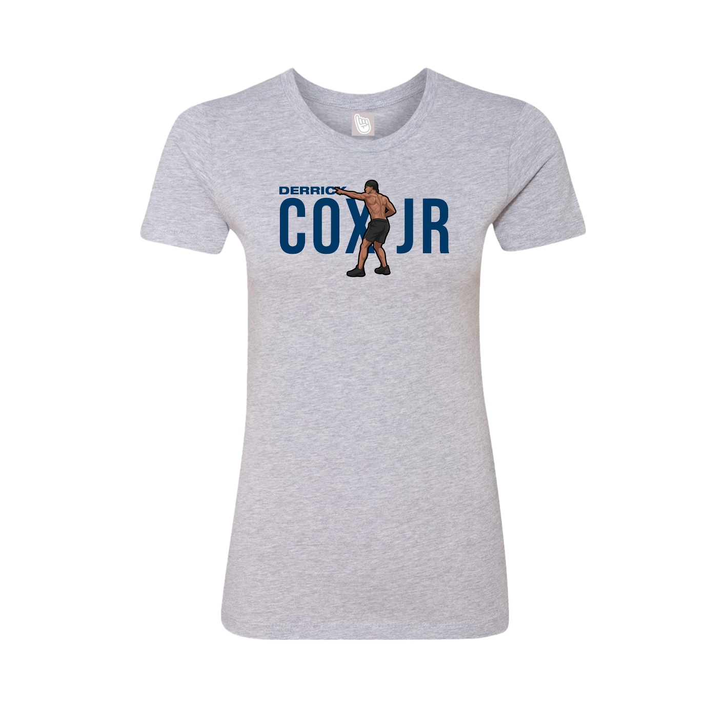 Fitted Women's Tee — Player Name in Grey