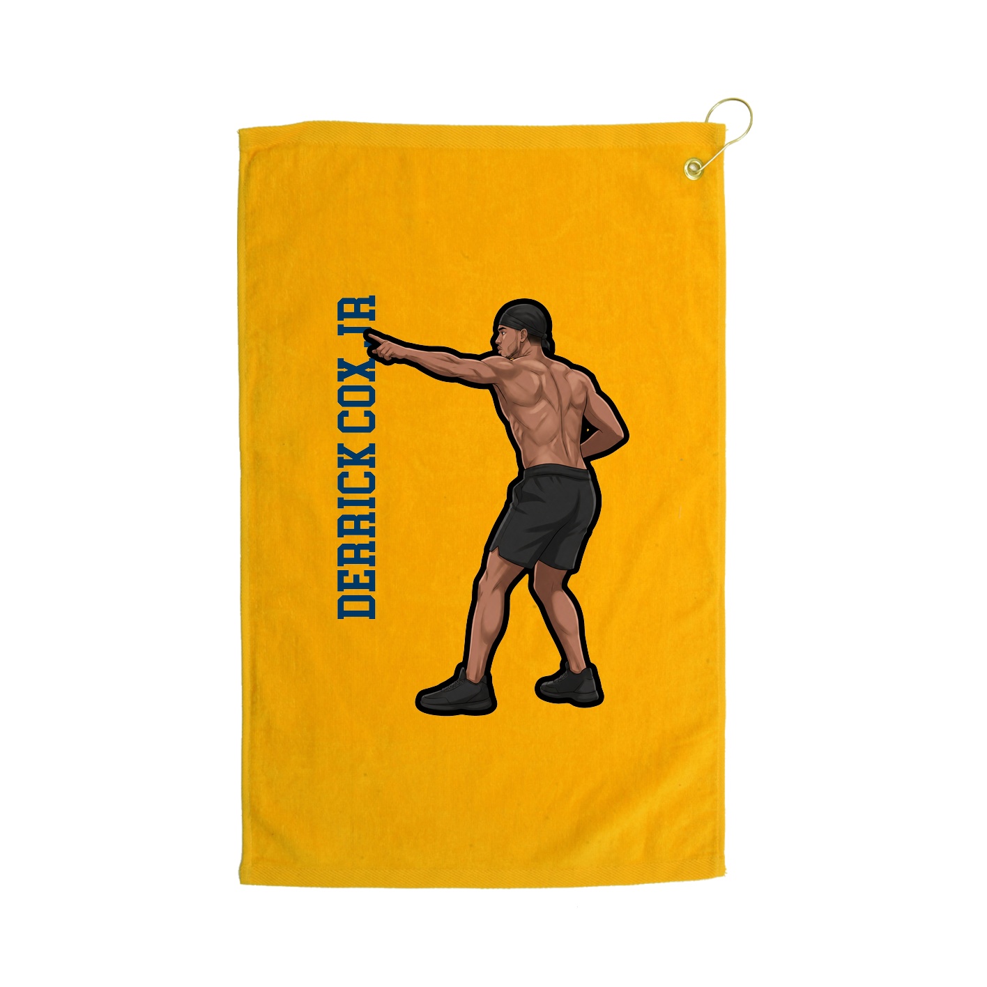 Golf Towel — Name Vertical in Gold