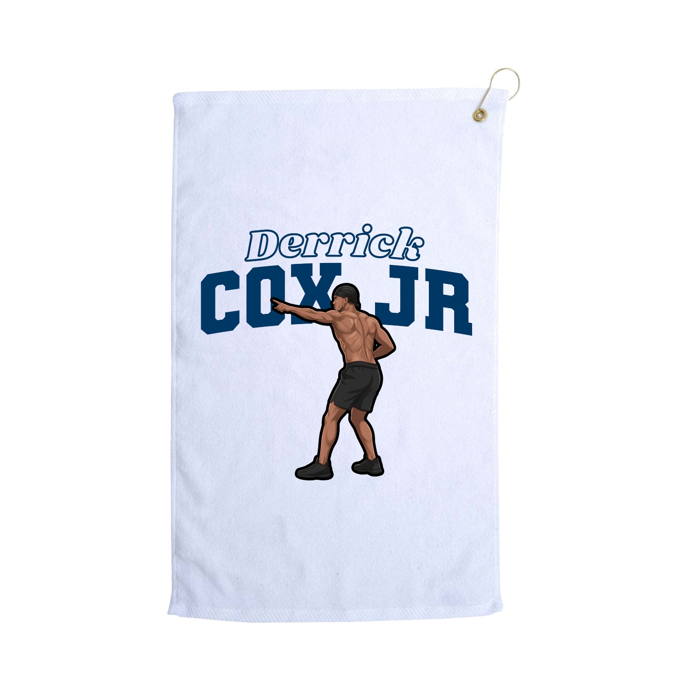 Golf Towel — Name Arch in White