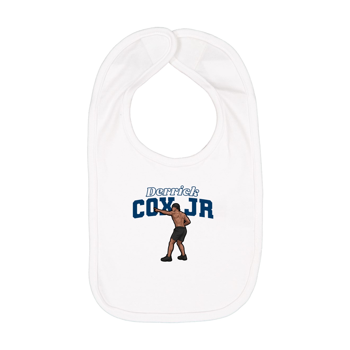Infant Bib — Name Arch in White