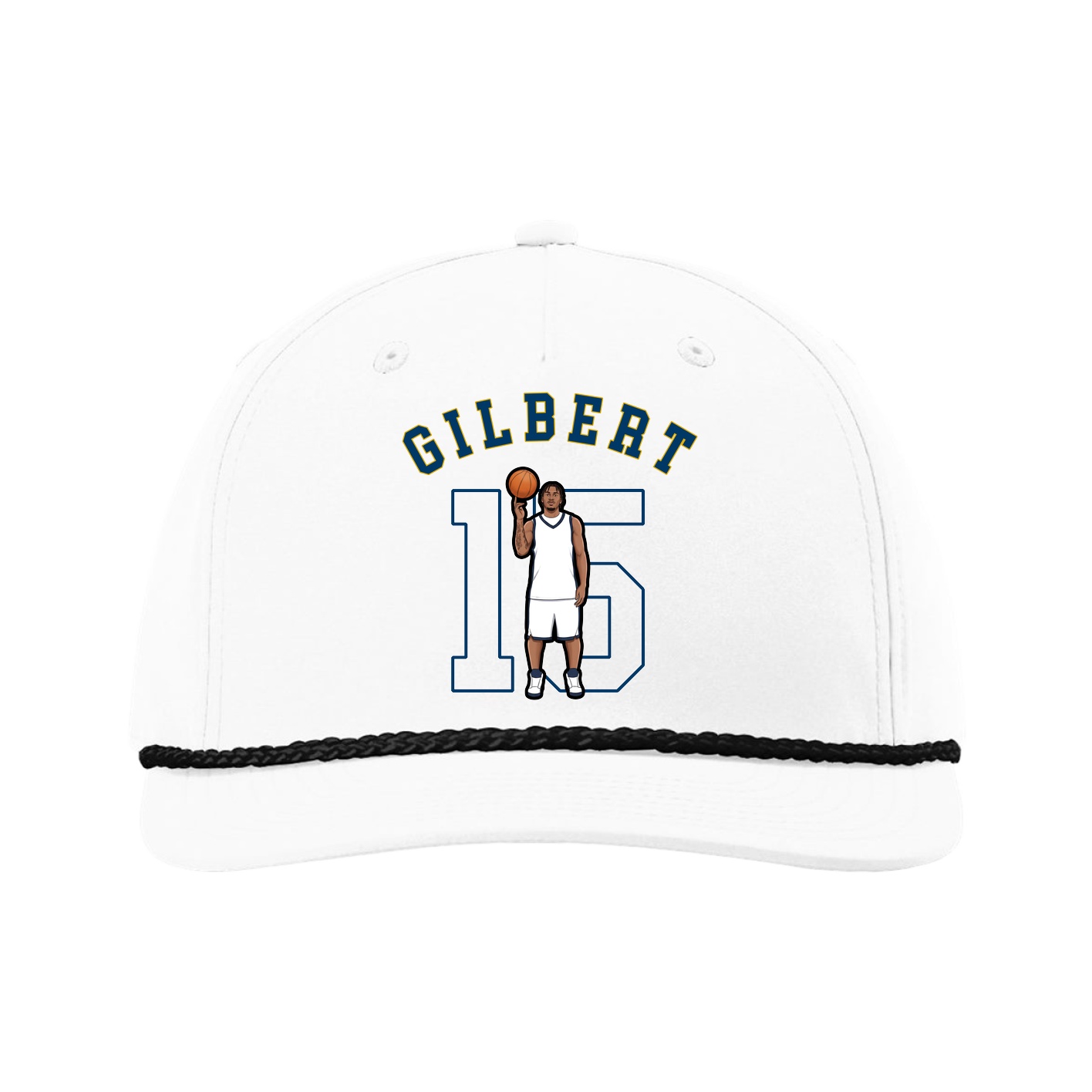 Five-Panel Classic Rope Cap — Shirsey Arch in White