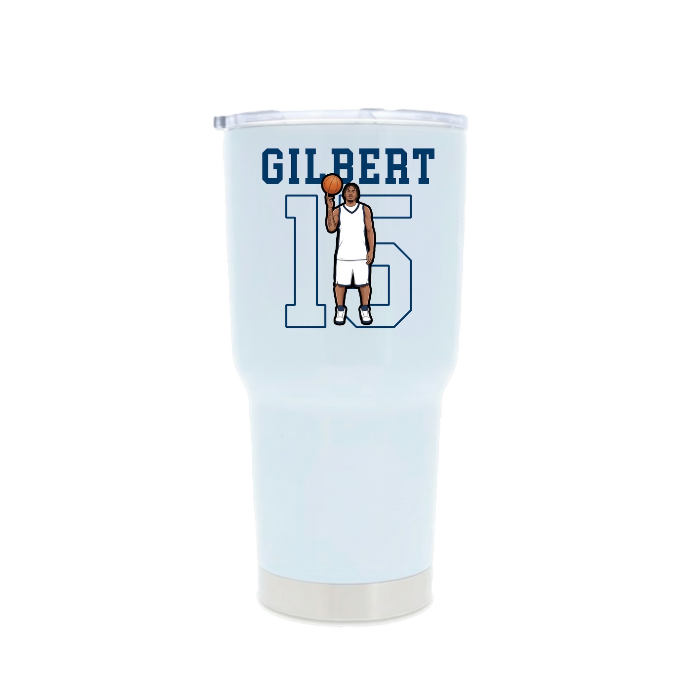30oz Stainless Steel Tumbler — Shirsey in White