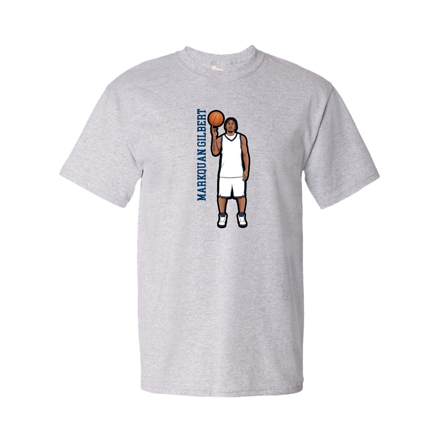 Youth Tee — Name Vertical in Grey