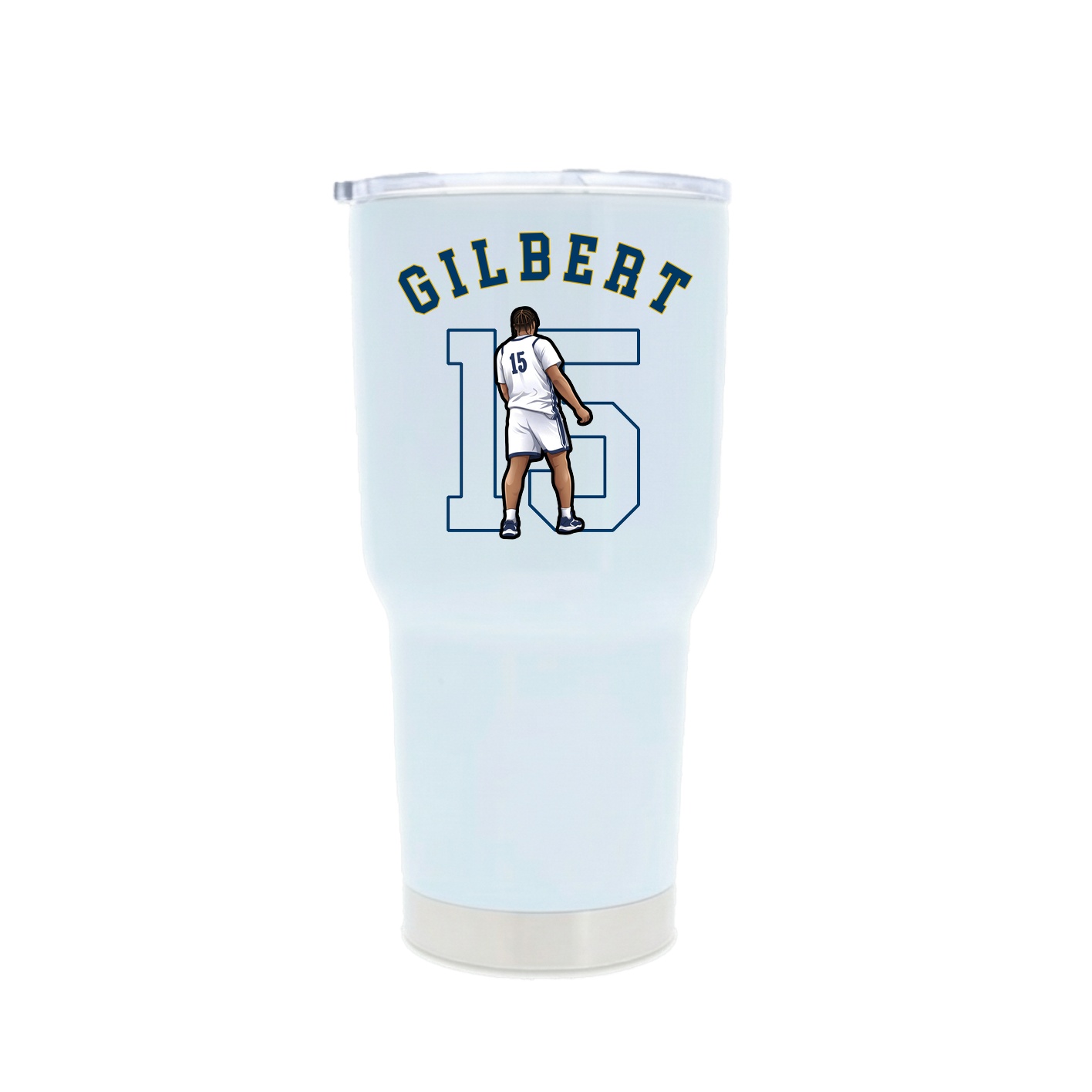 30oz Stainless Steel Tumbler — Shirsey Arch in White