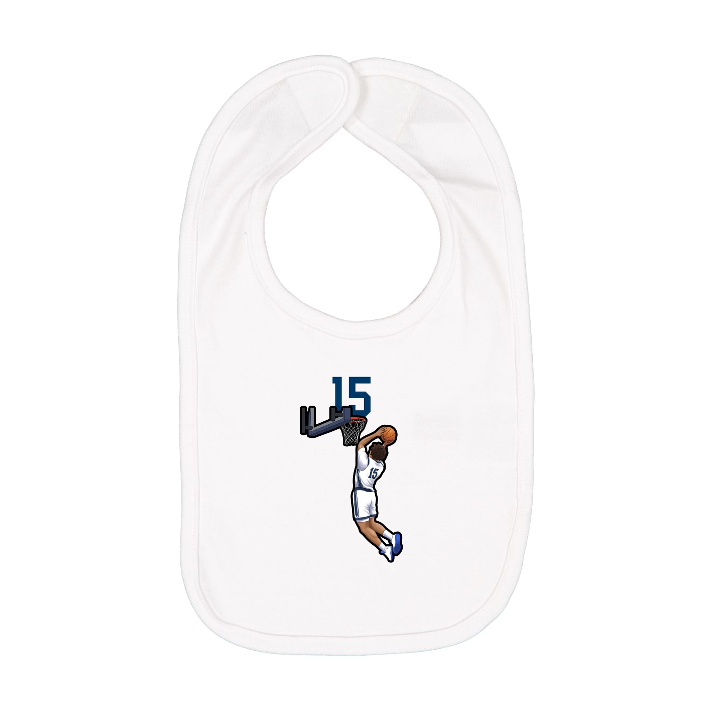 Infant Bib — Number Top in White