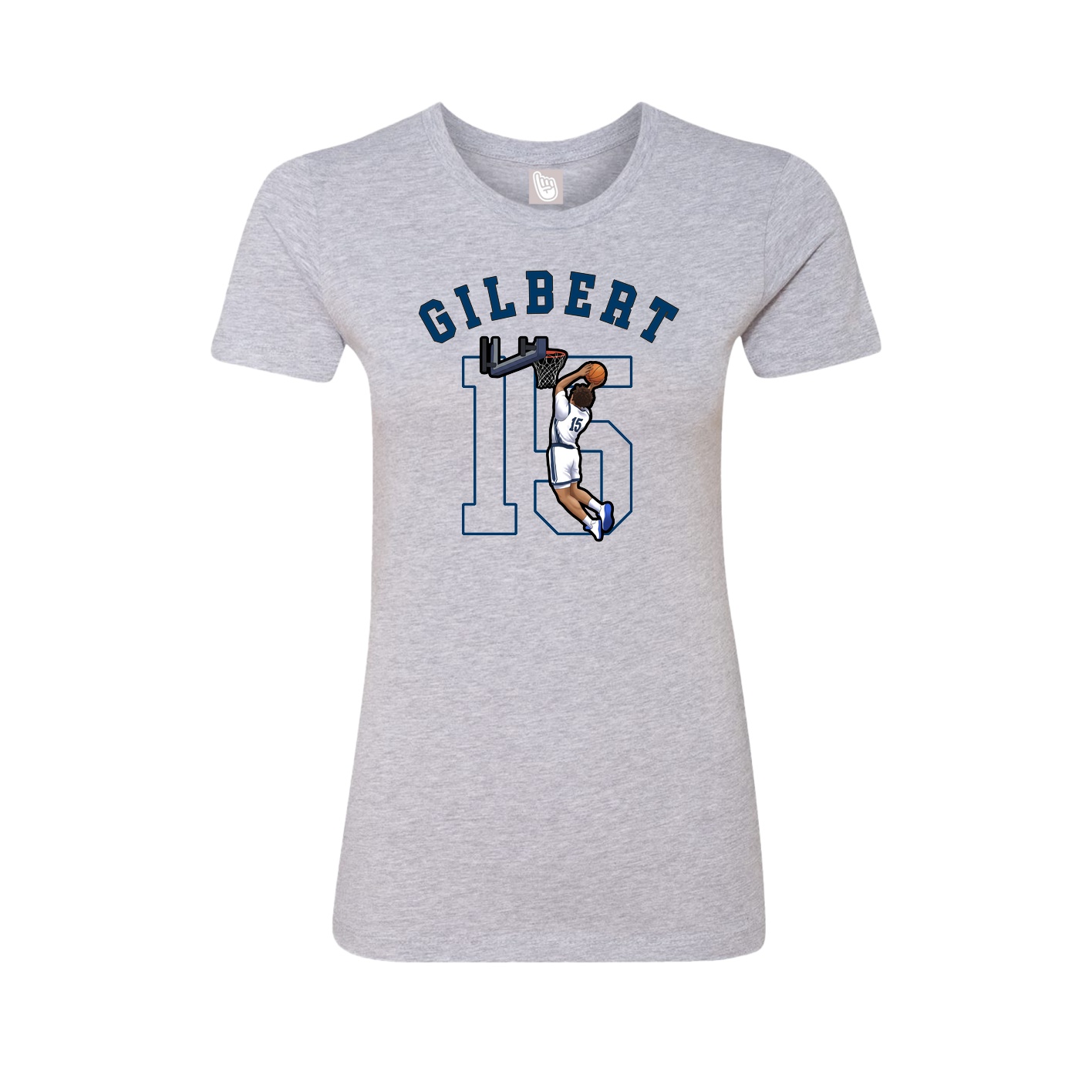 Fitted Women's Tee — Shirsey Arch in Grey