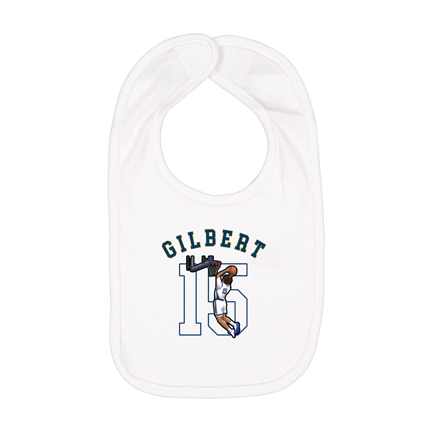 Infant Bib — Shirsey Arch in White