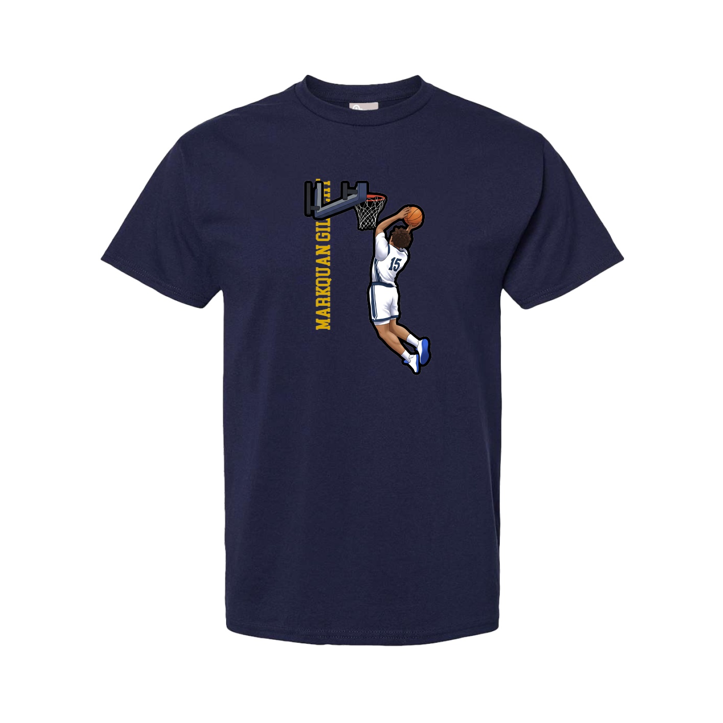 Youth Tee — Name Vertical in Navy