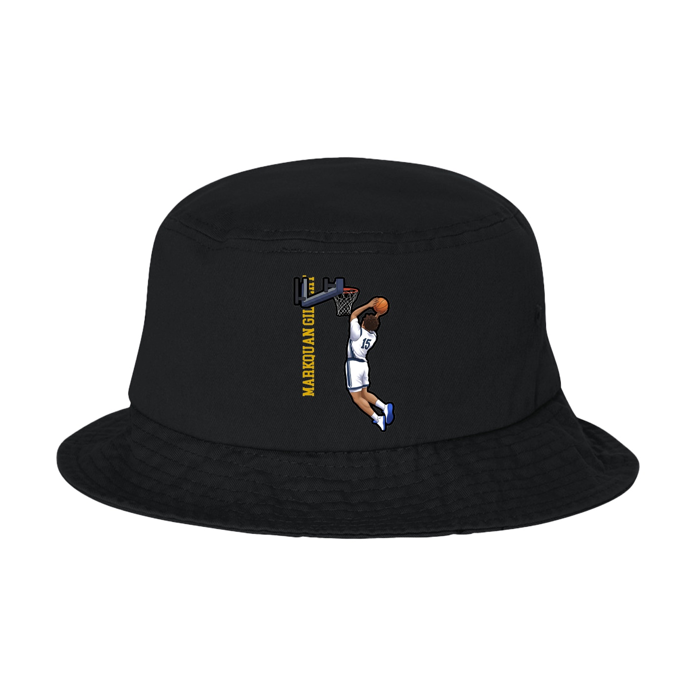 Bucket Cap — Name Vertical in Black