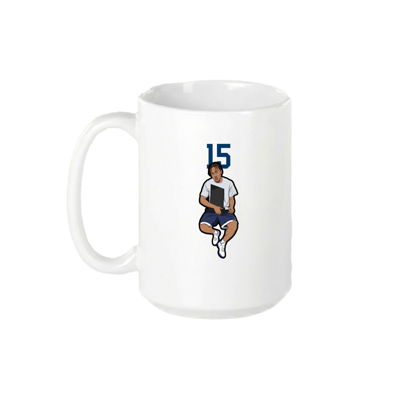 15oz Coffee Mug — Number Top in White