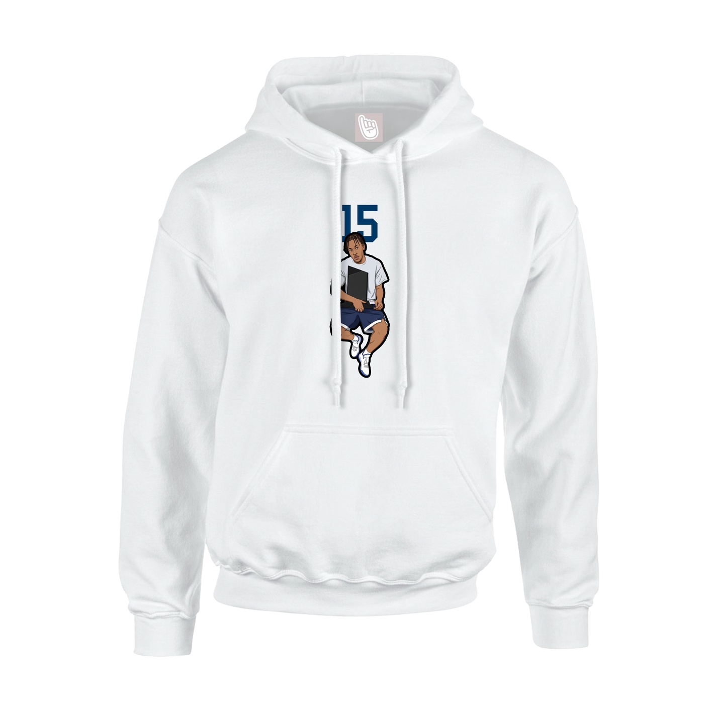 Hoodie — Number Top in White