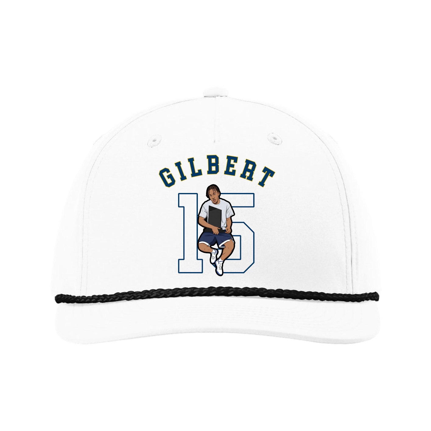 Five-Panel Classic Rope Cap — Shirsey Arch in White