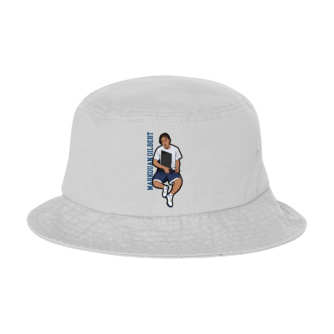 Bucket Cap — Name Vertical in White