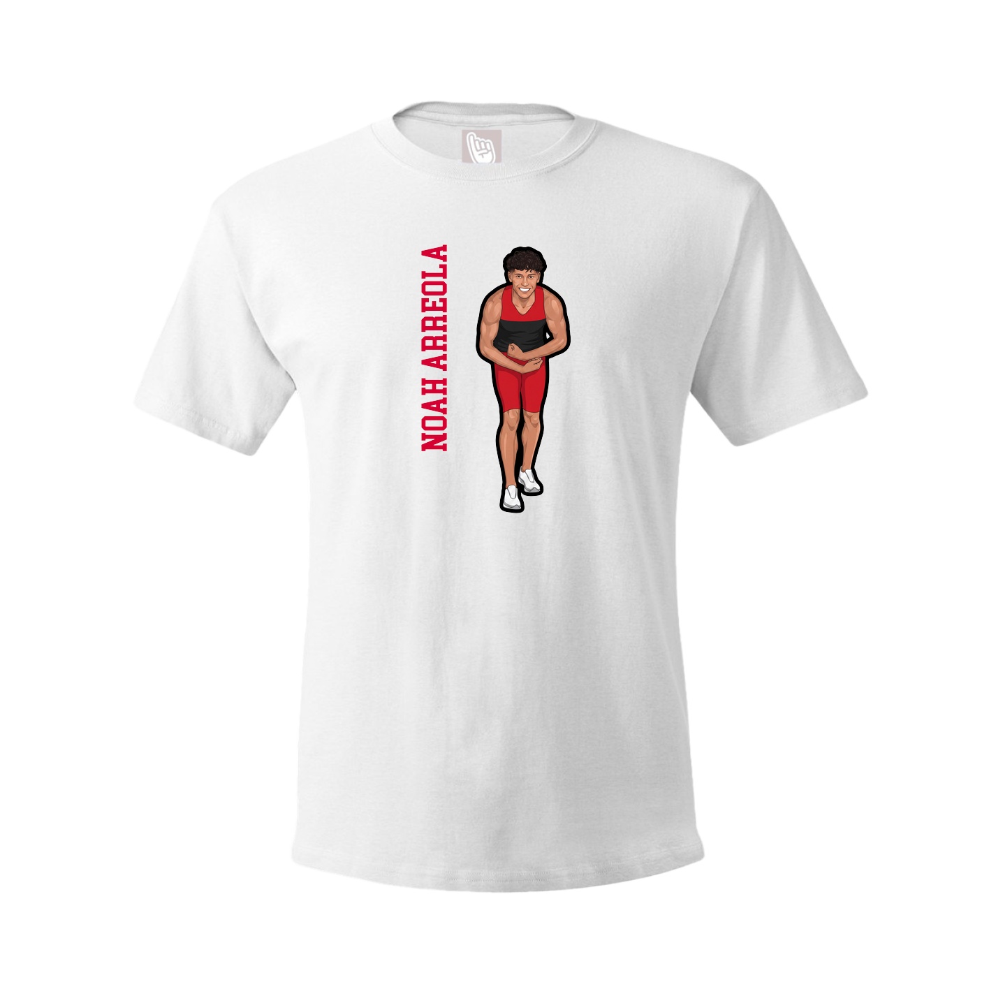 Tee — Name Vertical in White