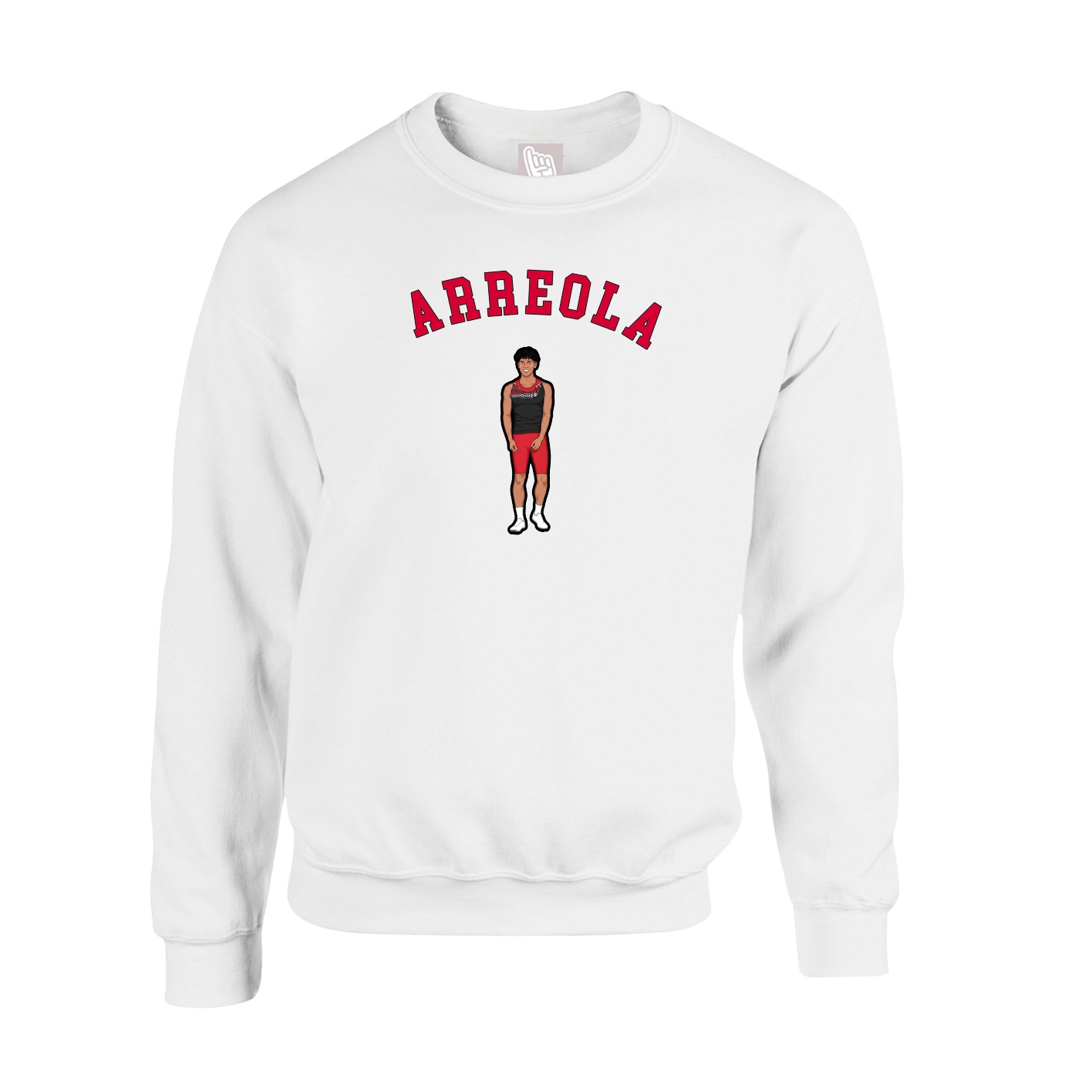 Fleece Crew — Shirsey Arch in White