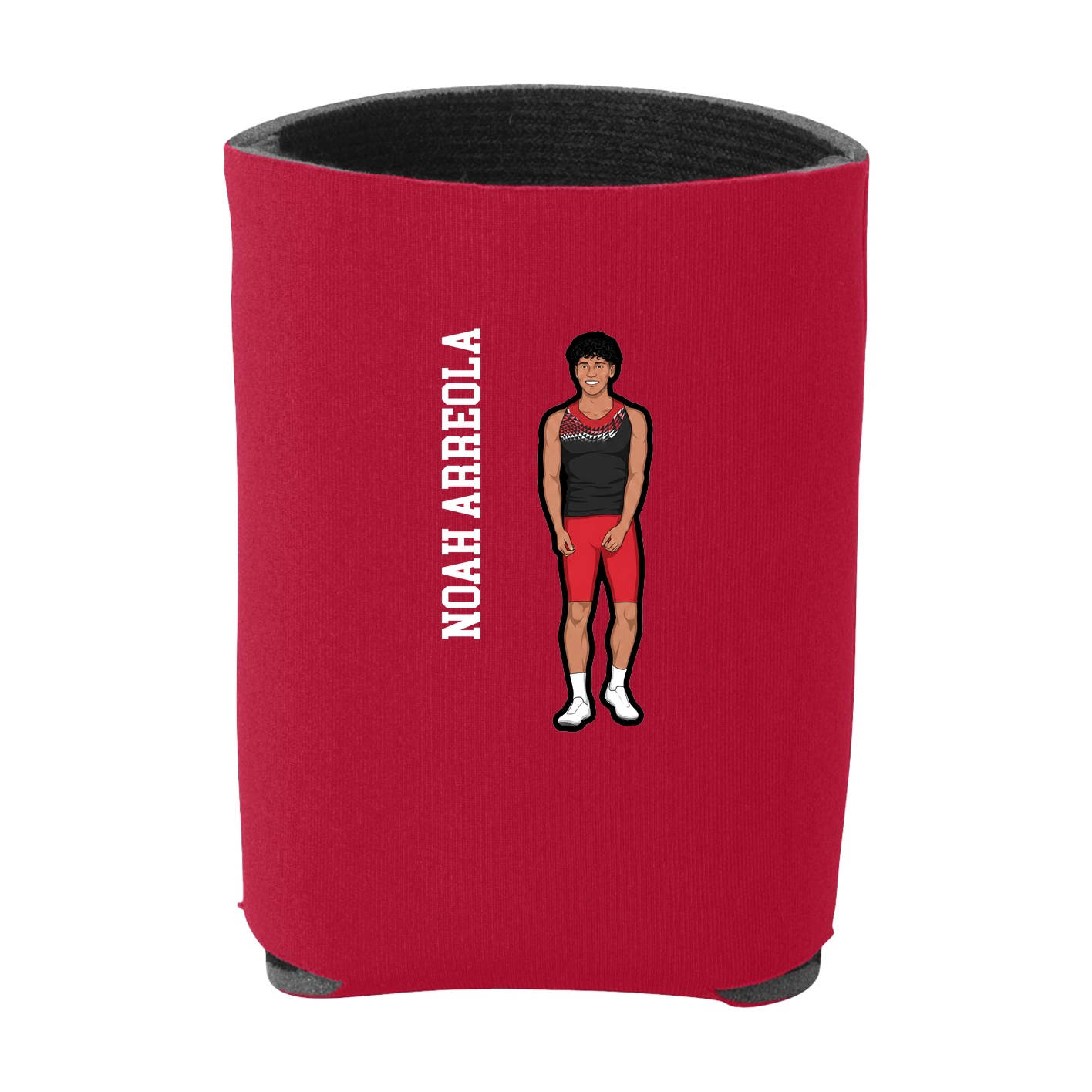 Can Holder — Name Vertical in Red