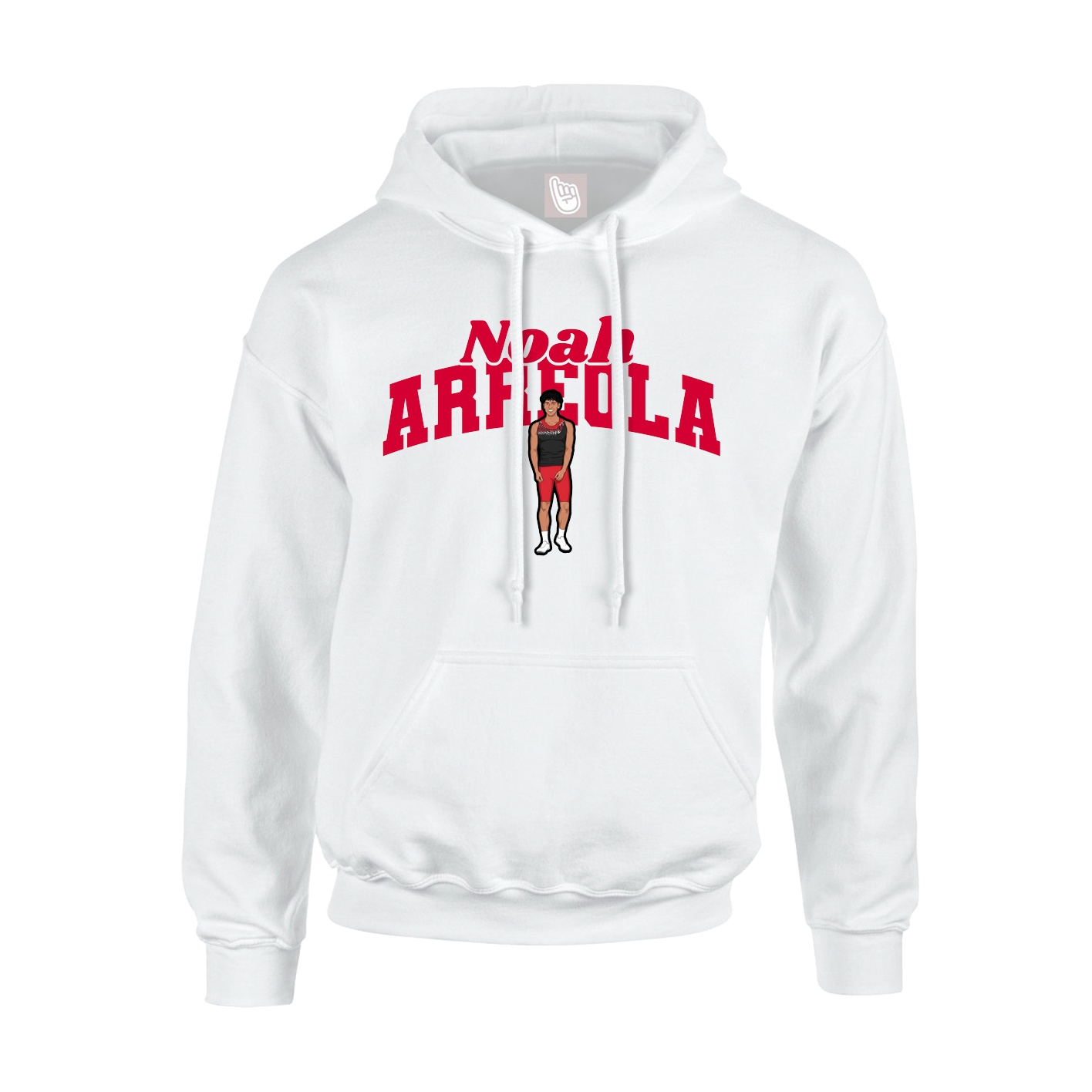 Hoodie — Signature Arch in White