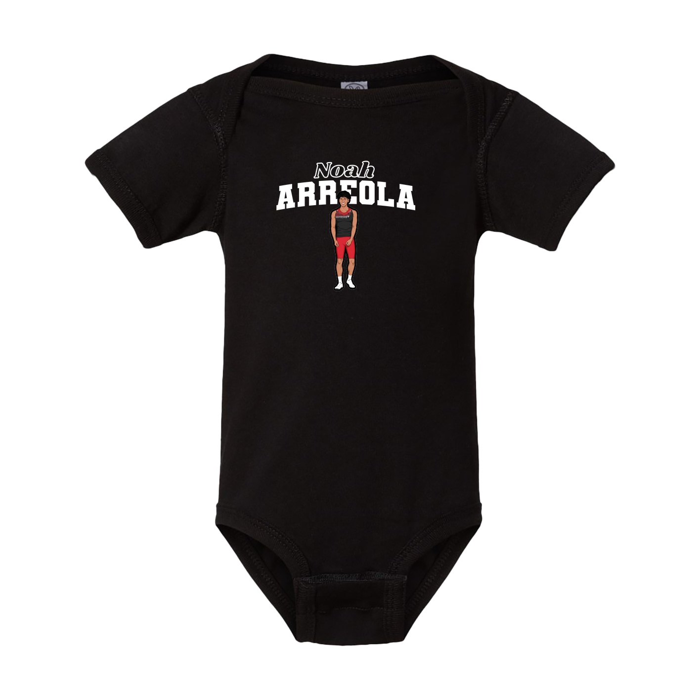 Baby Onesie — Name Arch in Black