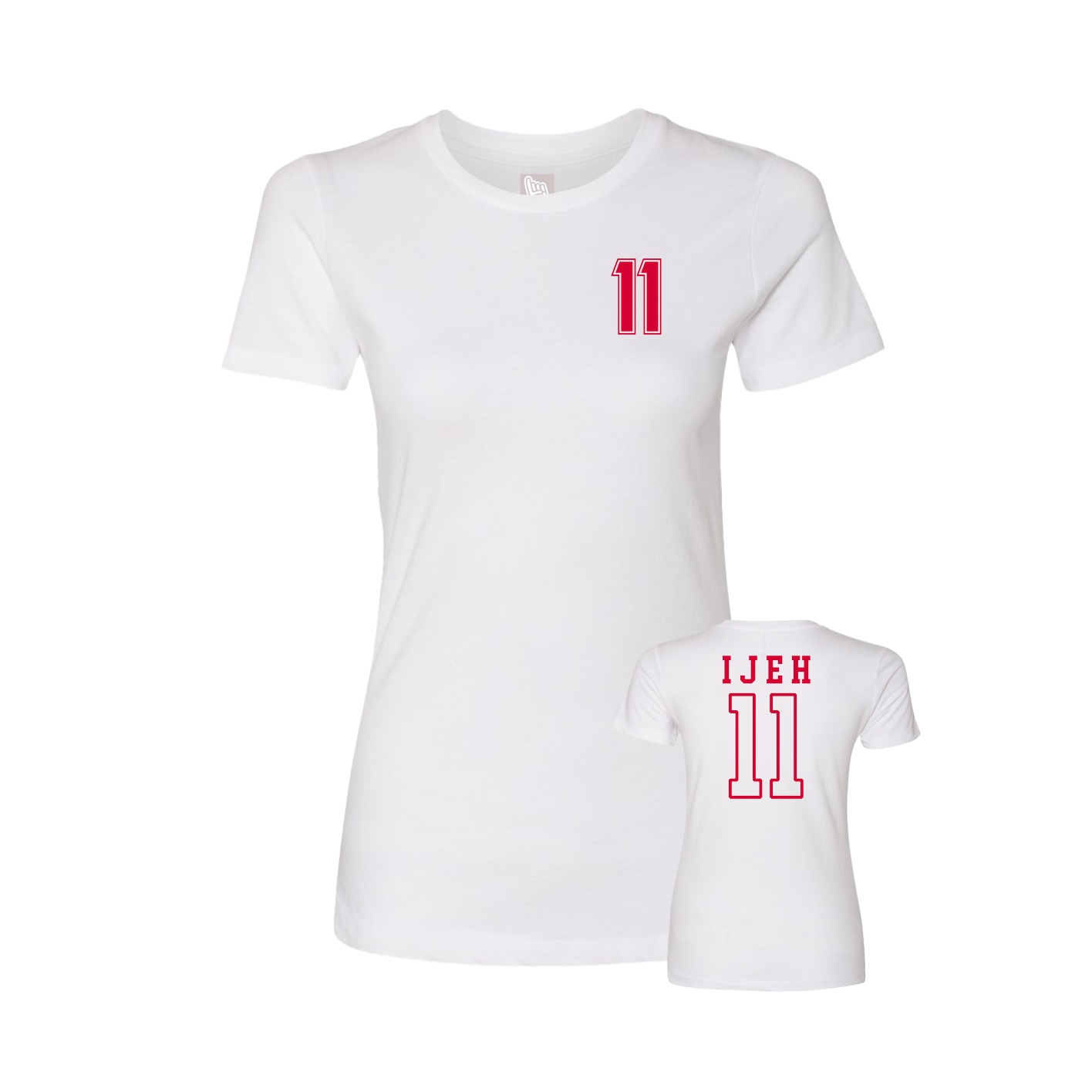 Womens Tee — Chest Back in White
