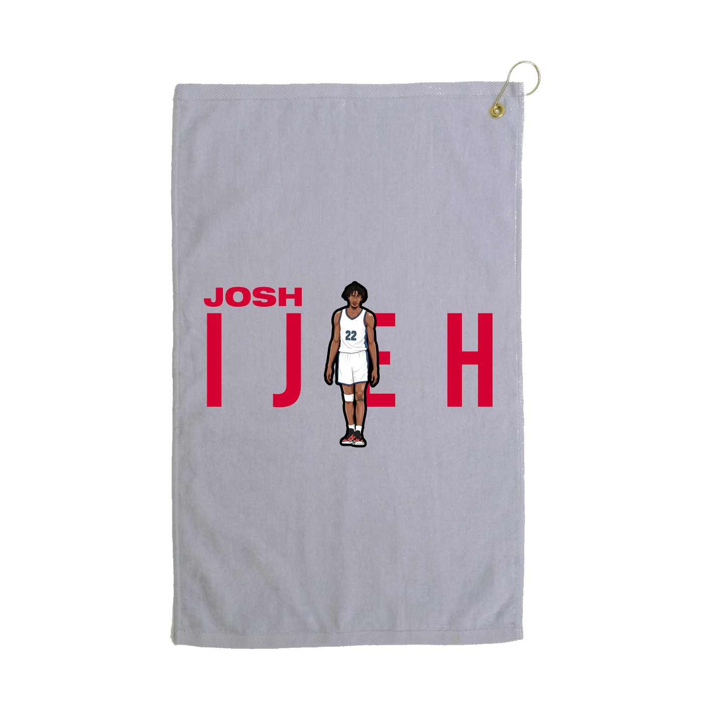 Golf Towel — Player Name in Grey