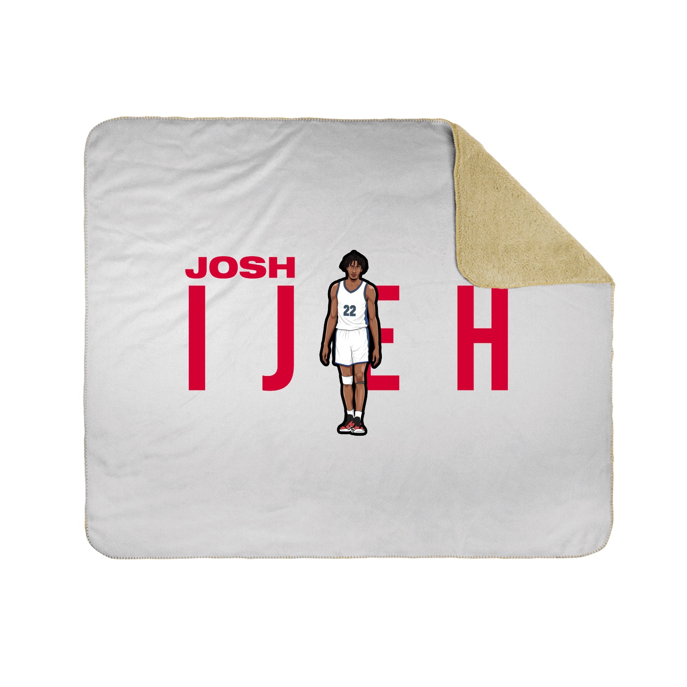 Throw Blanket — Player Name in White