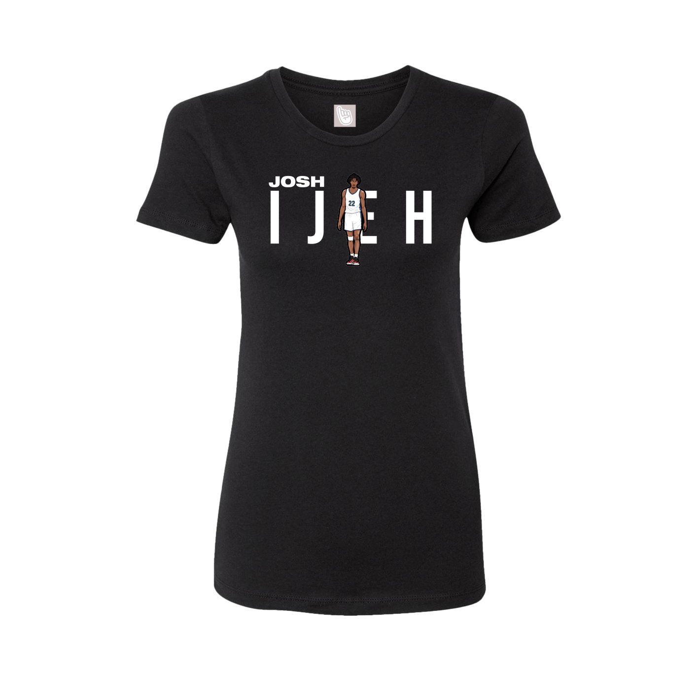 Fitted Women's Tee — Player Name in Black