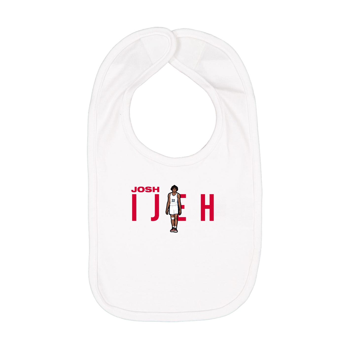 Infant Bib — Player Name in White