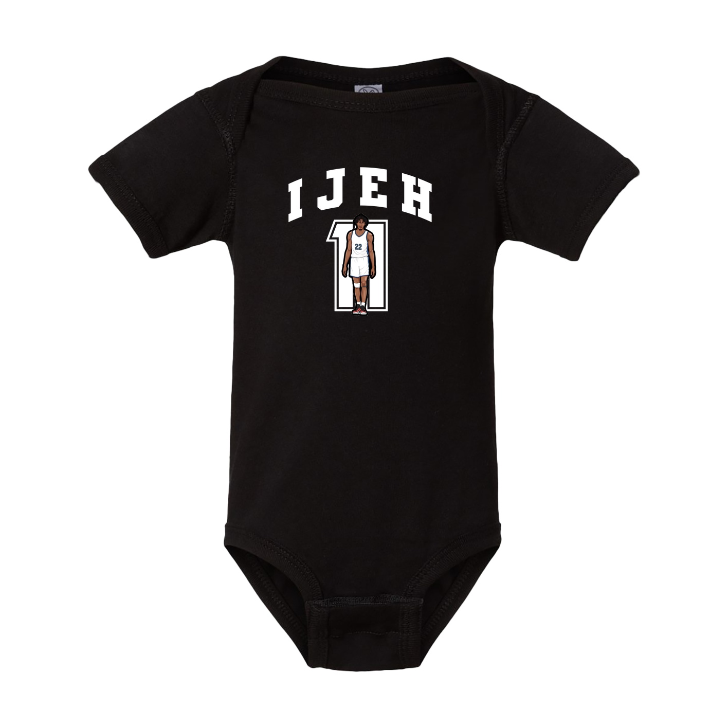 Baby Onesie — Number in Black