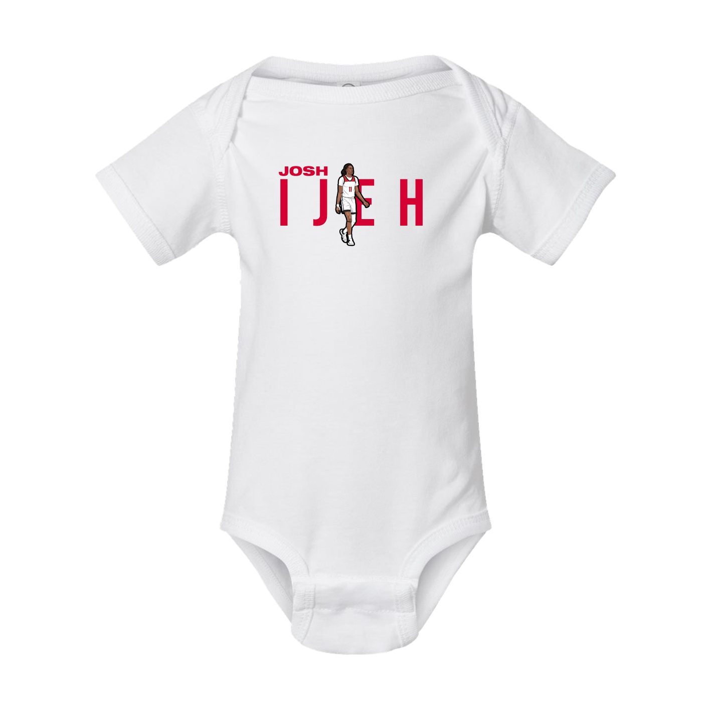 Baby Onesie — Player Name in White
