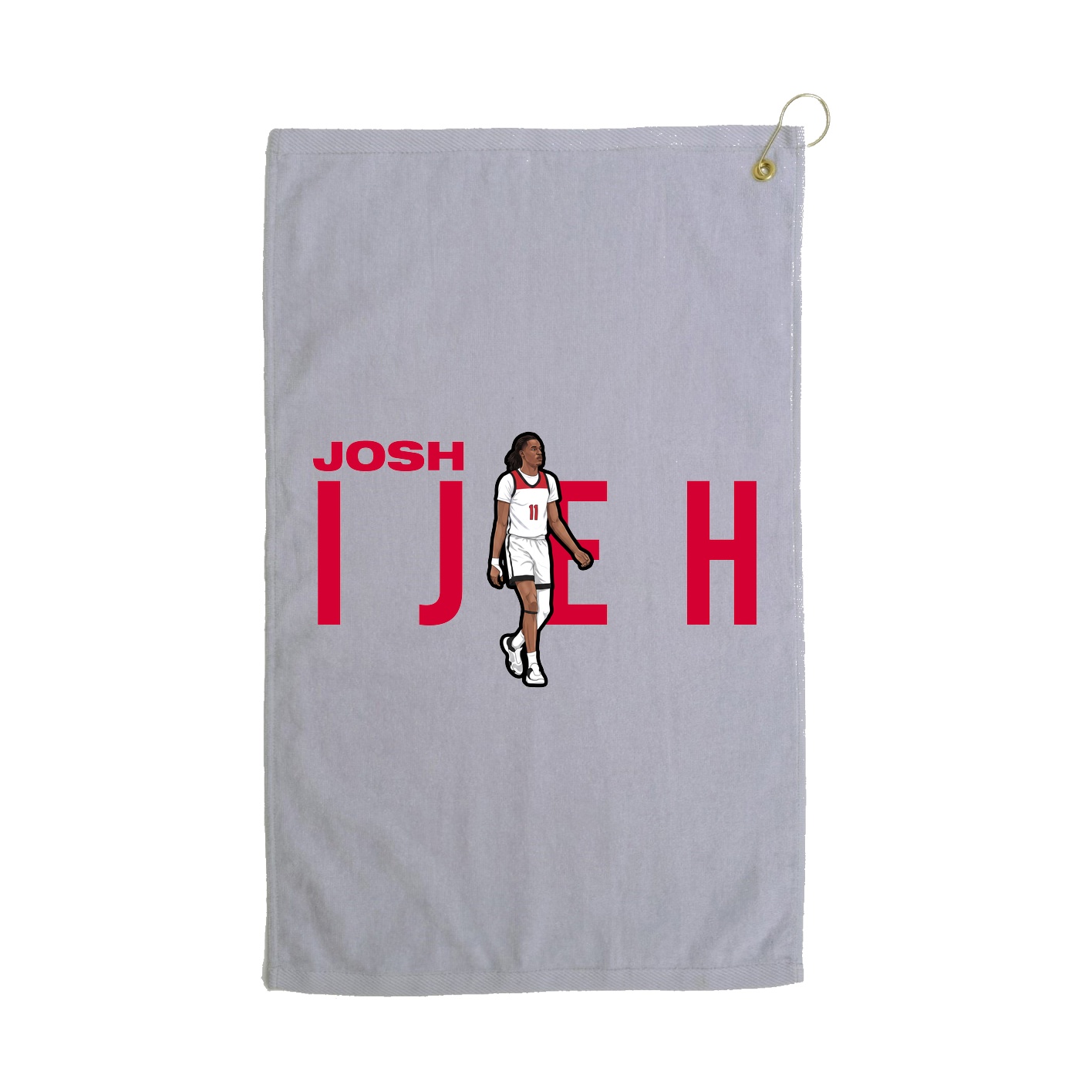 Golf Towel — Player Name in Grey