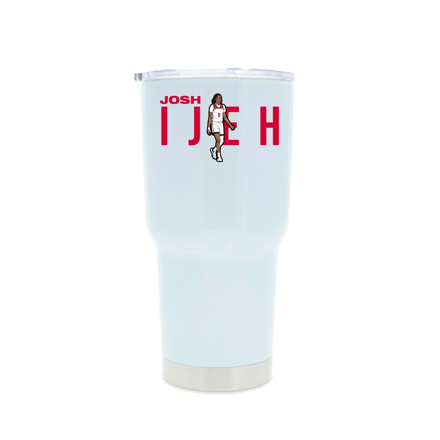 30oz Stainless Steel Tumbler — Player Name in White