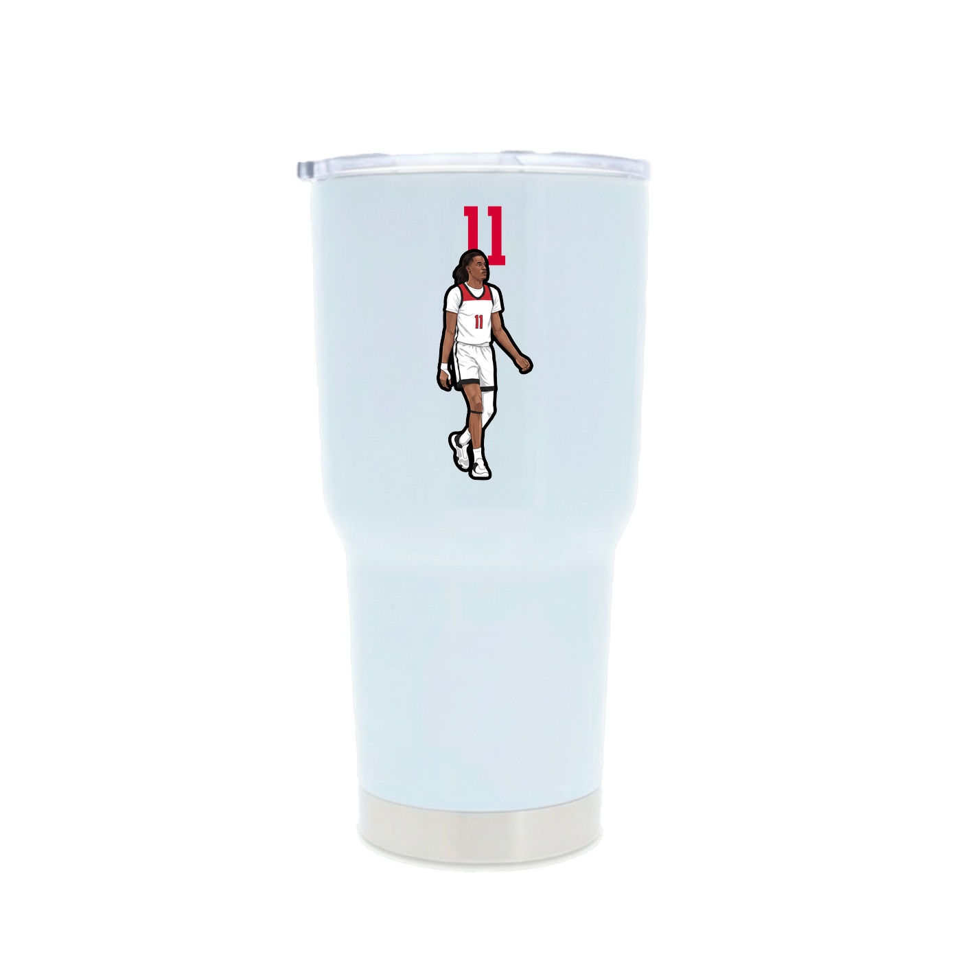 30oz Stainless Steel Tumbler — Number Top in White