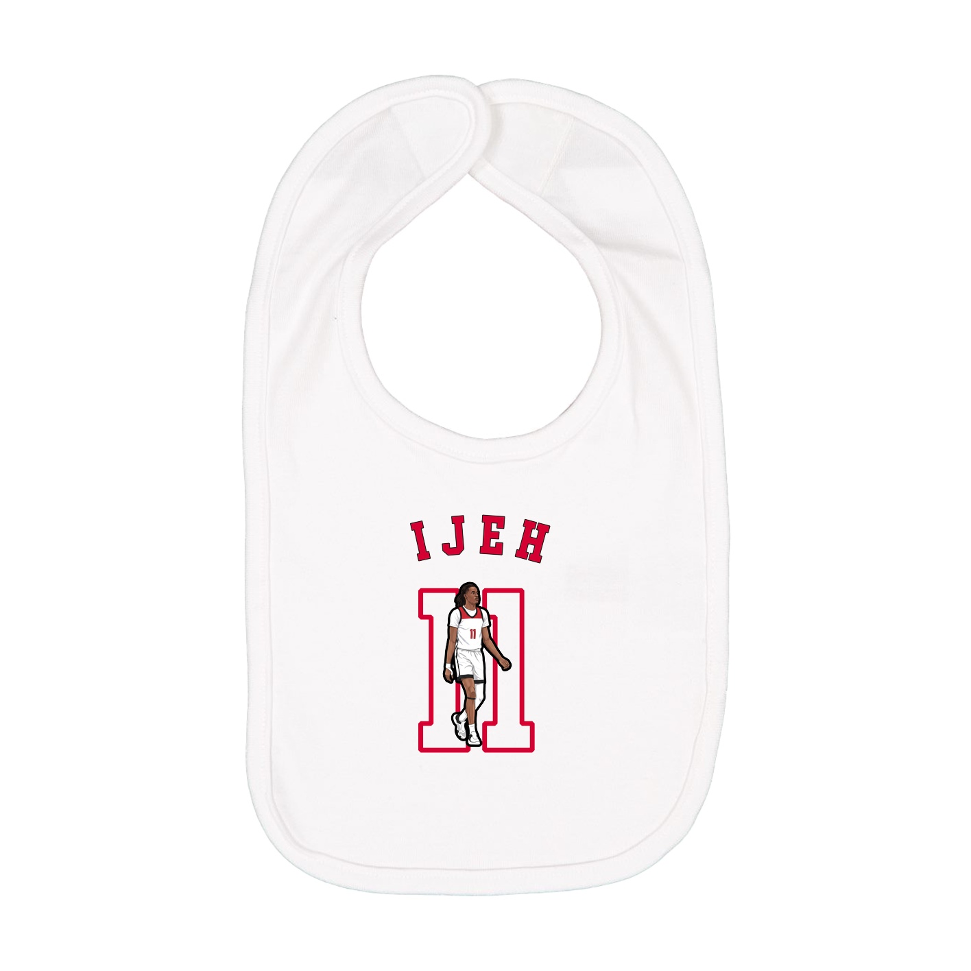 Infant Bib — Shirsey Arch in White