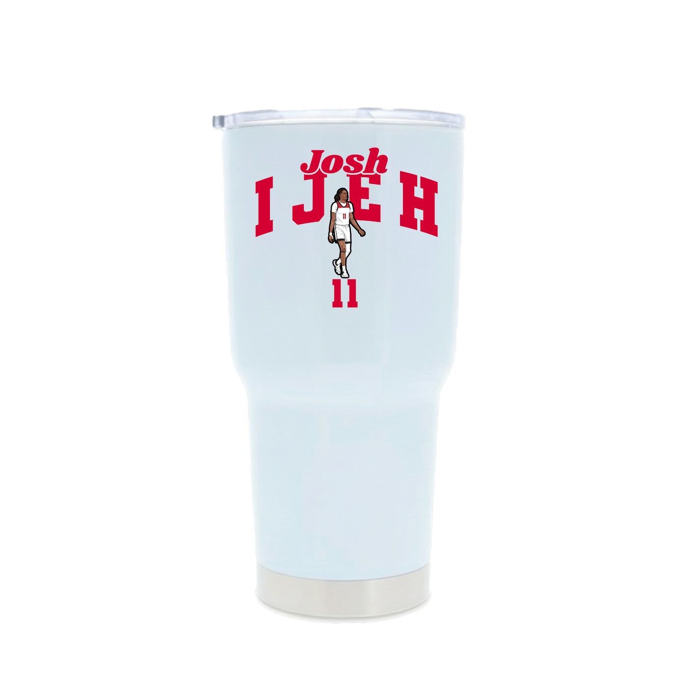30oz Stainless Steel Tumbler — Signature Arch in White