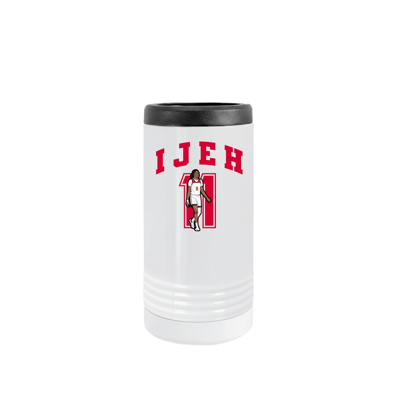Slim Beverage Holder — Number in White
